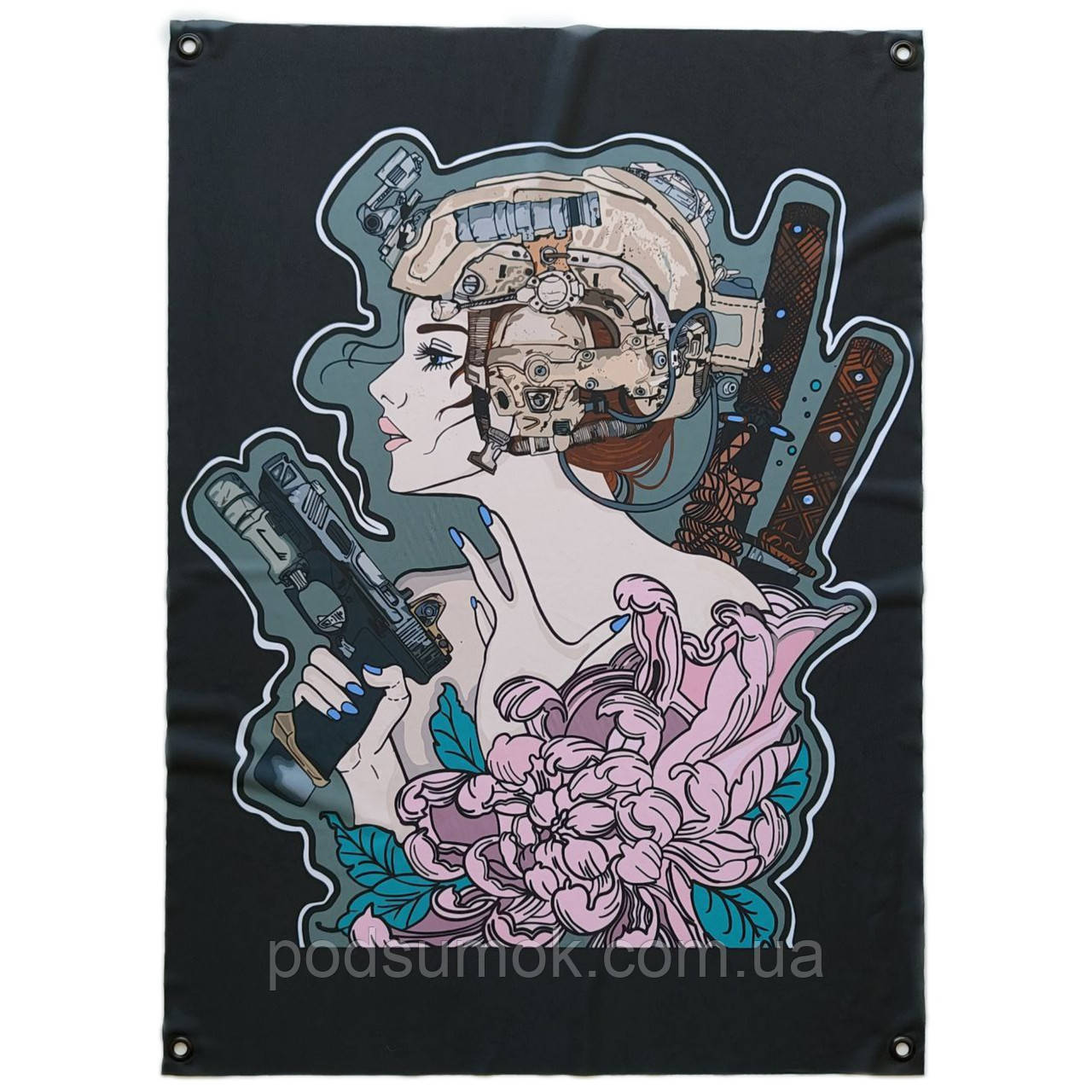 Банер прапор військовий 20-208 70х100 см настінний односторонній з люверсами, фото 1