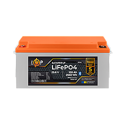 Акумулятор LP LiFePO4 25,6V - 100 Ah (2560Wh) (BMS 80А/50) пластик Smart BT