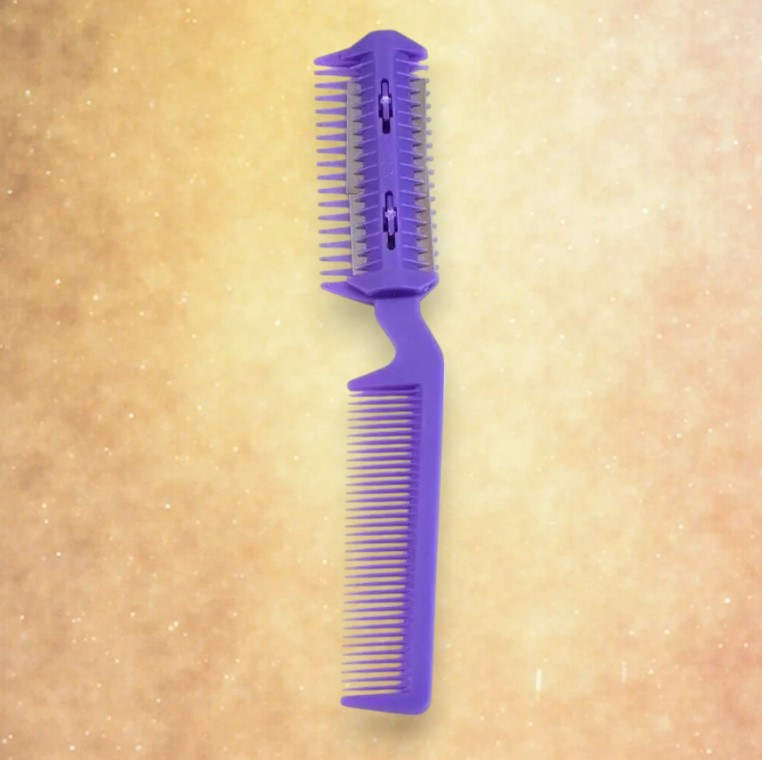 Рожева гребінець і тример для домашніх тварин 20 см із зручною ручкою для довгошерстих собак і котів, фото 1