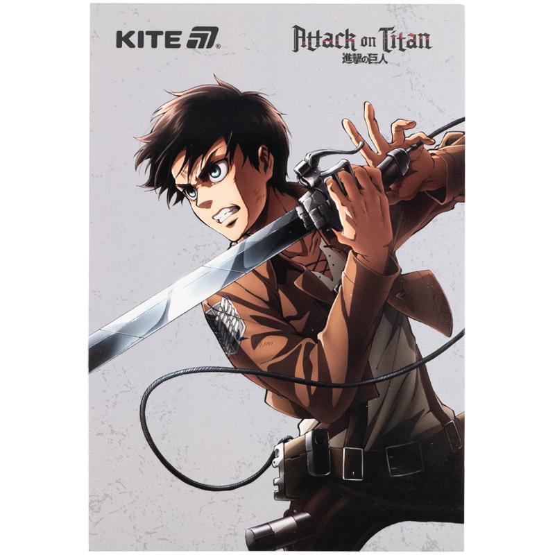 Блокнот-планшет Kite Attack on Titan AT25-194, A5, 50 аркушів, клітинка, фото 1