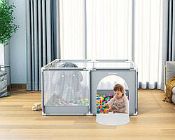 Дитячий Манеж СУХИЙ БАСЕЙН 126х126х62 см  сірий  RCK-459