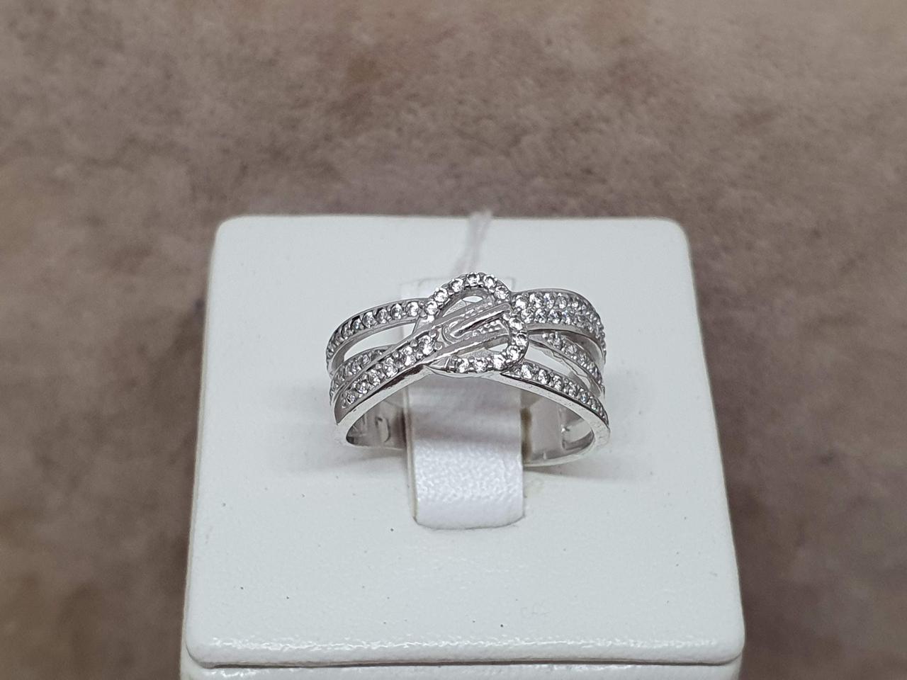 Срібне кільце ІДЕАЛ з фіанітами. 1155/1Р-CZ 16,5