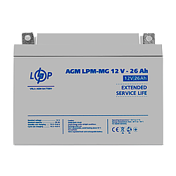 Акумулятор мультигелевий LPM-MG 12V - 26 Ah