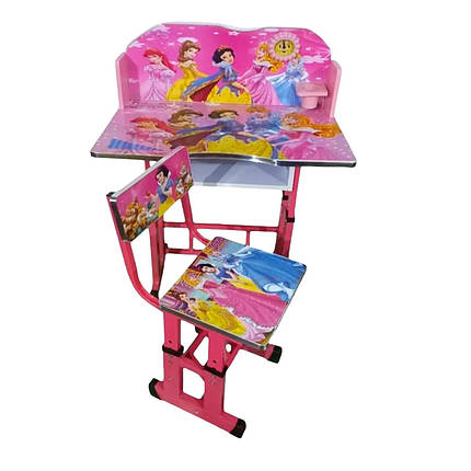 Дитячий стіл з кріслом принцеси. Рожевий, фото 1