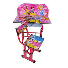 Дитячий стіл з кріслом принцеси. Рожевий