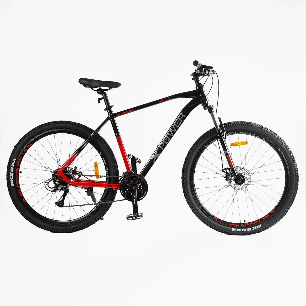 Велосипед спортивний гірський 29" Corso X-POWER PW-80198 чорно-червоний на зріст 180-190 см