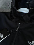 Чоловіча куртка вітровка The North Face M2372 чорна, фото 3