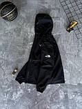 Чоловіча куртка вітровка The North Face M2372 чорна, фото 6