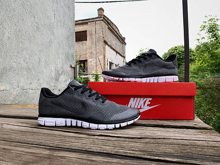 Чоловічі кросівки Nike Free Run 3.0 v3 Grey сірі легка сітка, фото 1