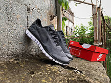Чоловічі кросівки Nike Free Run 3.0 v3 Grey сірі легка сітка, фото 5