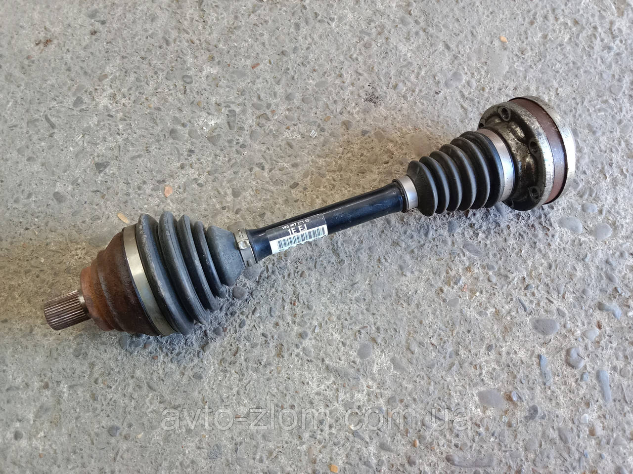 Напіввісь Volkswagen Golf 5, 6, Touran 1.9-2.0TDI. Гольф 5, 6, Туран. Ліва. 1K0407271EE.