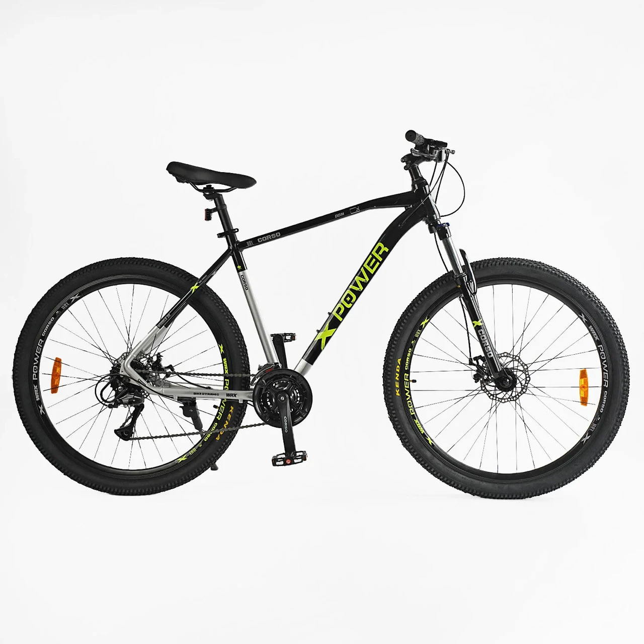 Велосипед спортивний гірський 29" Corso X-POWER PW-64339 чорно-сіро-жовтий на зріст 180-190 см