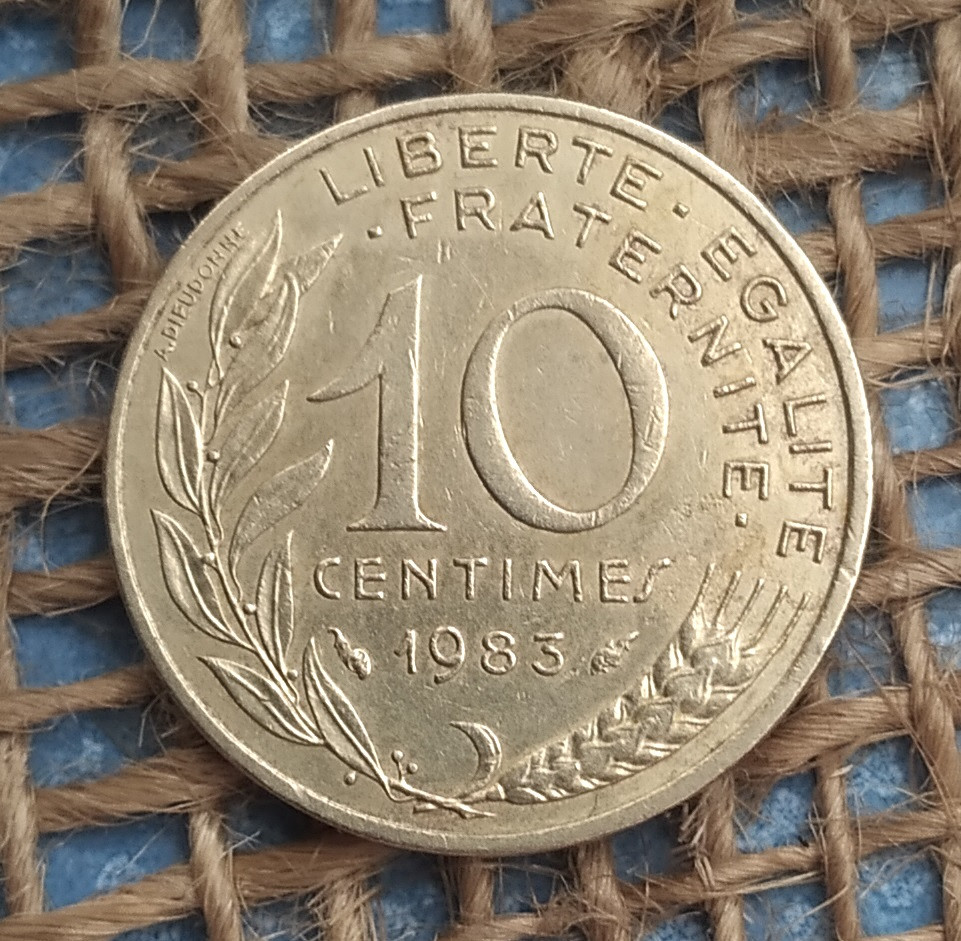 10 сантимiв 1983 року францiя