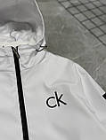 Чоловіча куртка вітровка CALVIN KLEIN M2368 біла, фото 6