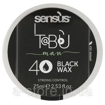 Чорний віск для волосся Sensus Tabu Black Wax 40, фото 1