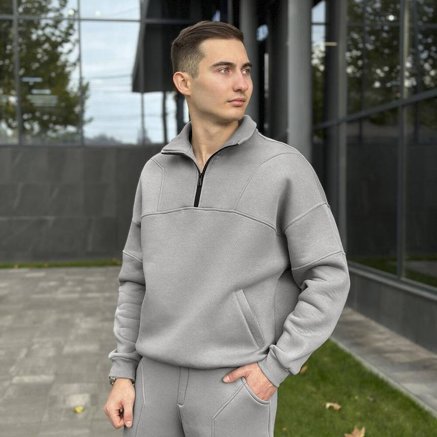 Костюм Pobedov Grand ЗИМА чоловічий вільного крою для комфортного повсякденного носіння з кишенями, фото 1
