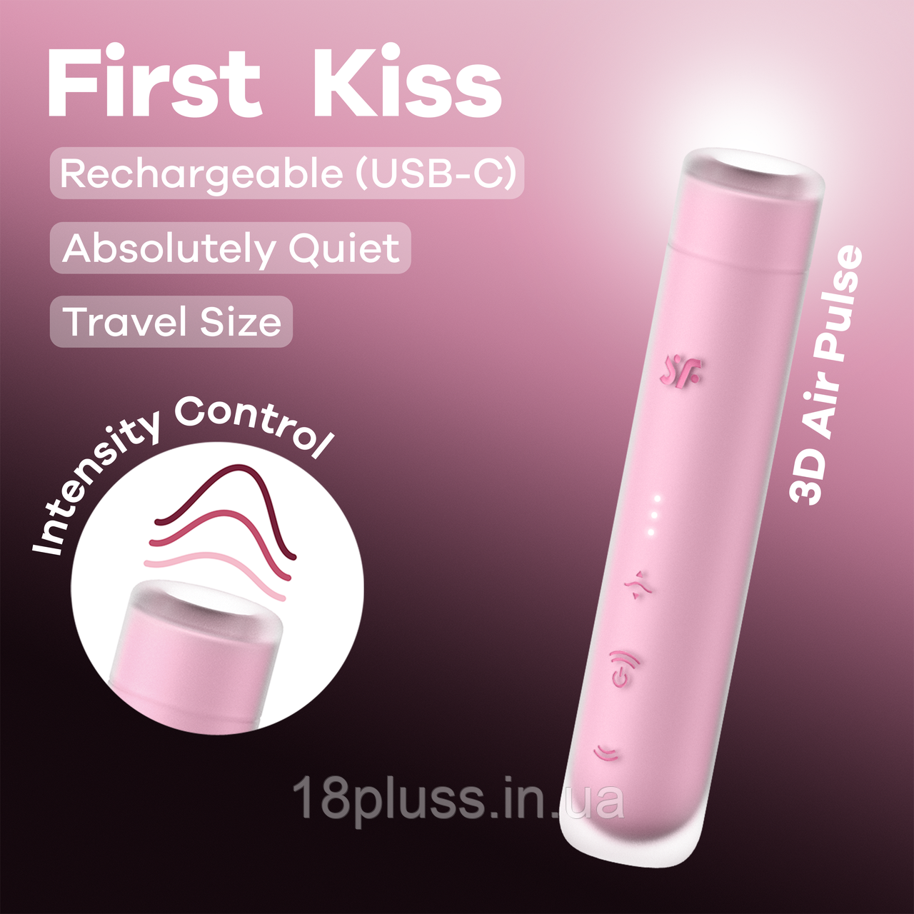 Кліторальний вібростимулятор з повітряними імпульсами Satisfyer First Kiss, фото 1