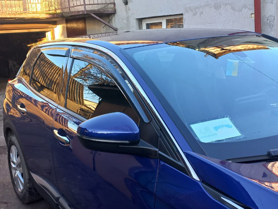 Вітровики (4 шт., DPT) 2019- рр. для Peugeot 3008 2016-2023 рр, фото 1