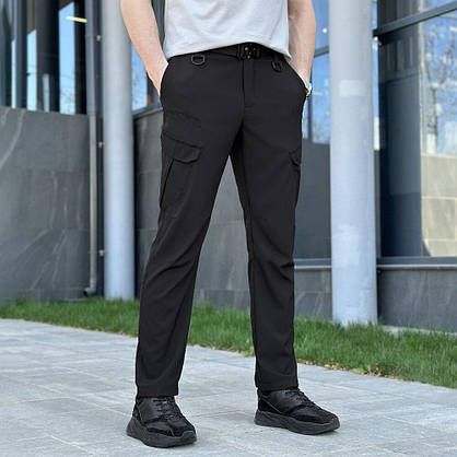 Штани карго Pobedov Tactical Soft чорні для чоловіків із 6 кишенями, фото 2