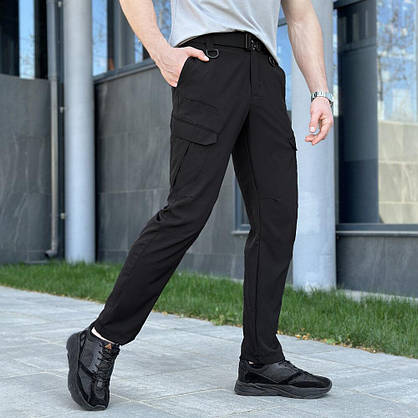 Штани карго Pobedov Tactical Soft чорні для чоловіків із 6 кишенями, фото 4