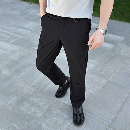 Штани карго Pobedov Tactical Soft чорні для чоловіків із 6 кишенями, фото 5