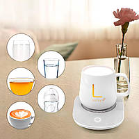 Чашка на підставці з підігрівом 400мл, від мережі, Білий