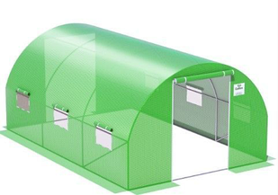 Теплиця садова, парник Польща 3х4,5х2 2-дверна зелена 13.5м2