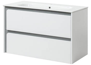 Тумба підвісна ЮВВІС Stella бетон глянець 75 см з умивальником Stella 75 см