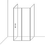 Душова кабіна розсувна DUSEL A-517 B 130х100х195 см пристінна чорний профіль, прозоре скло 6мм, фото 6