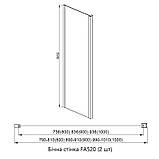 Душова кабіна розсувна DUSEL A-517 100х90х195 см пристінна профіль хром прозоре скло 6мм, фото 6