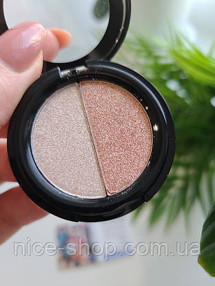 Тіні для повік Aden Shine Eyeshadow Powder Duo № 01 - Beige, фото 4