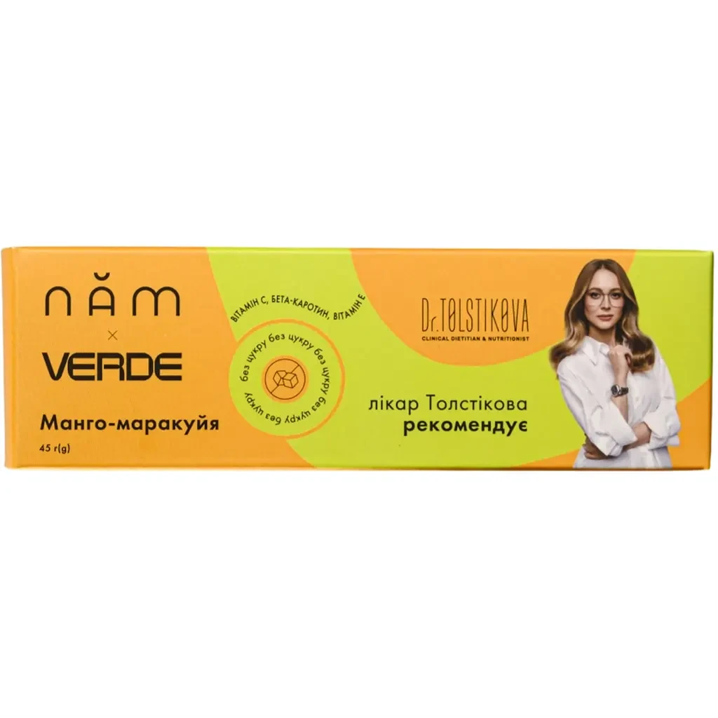 Батончик манго - маракуйя Verde x Dr.Tolstikova x NAM 45 г