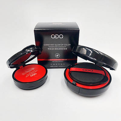 Легкий тонізуючий тональний Крем Кушон Консилер для обличчя QDQ, Світлий тон 12г+12г