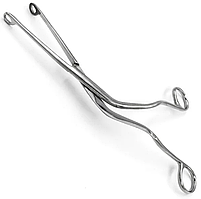 Щипці для введення катетера, зігнуті, для дорослих, вікончасті, 24 см