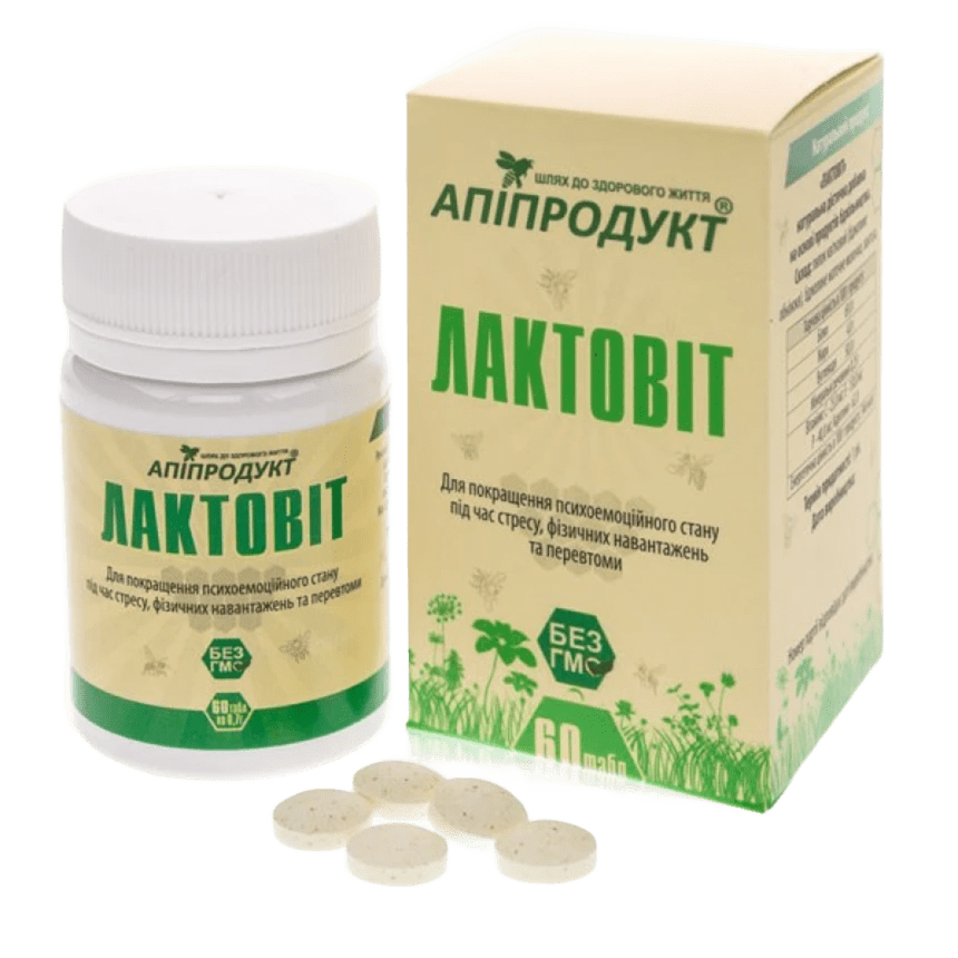 Лактовіт Апіпродукт (пилок + маточне молочко) 60 табл.