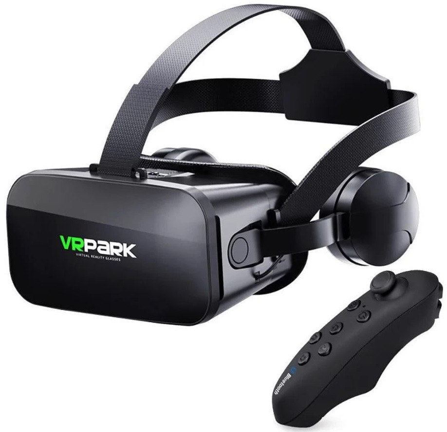 Окуляри віртуальної реальності для телефона з навушниками та пультом Vr park box