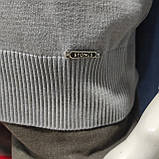 Светр Vip stones чоловічий тонкий віскоза XL сіро білий, фото 5