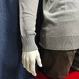 Светр Vip stones чоловічий тонкий віскоза XL сіро білий, фото 6