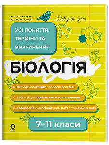Довідник учня. Біологія. Усі поняття, терміни та визначення. 7–11 класи ДУЧ007