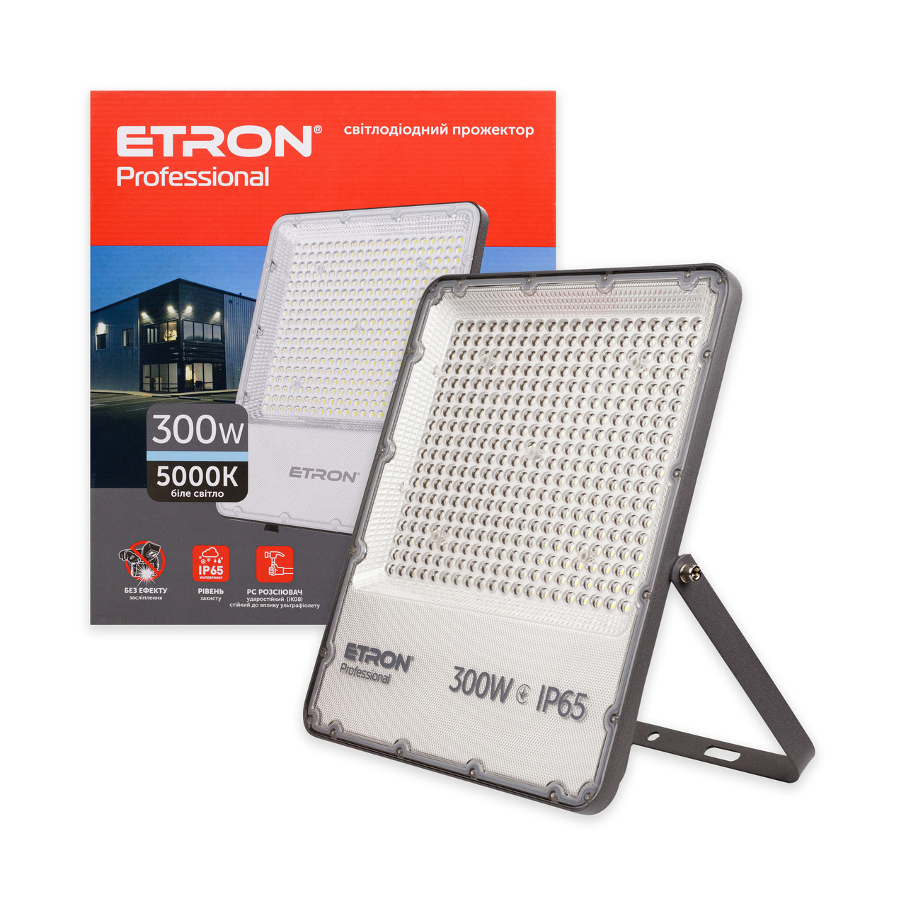 Світлодіодний прожектор ETRON Professional 300W IP65 5000K 1-ESP-240, фото 1
