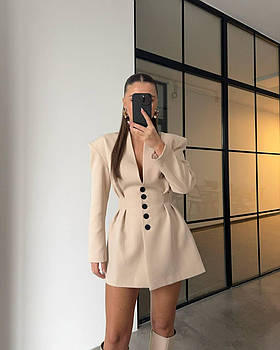 Сукня-піджак жіноча з костюмки на гудзиках (Норма)