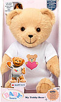 Бібі борн м'яка іграшка Ведмедик у білому комбінезоні 36 см Baby Born My Teddy Bear (919237)