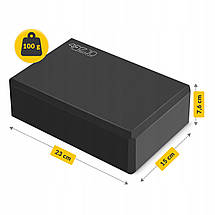 Блок для йоги 4FIZJO 4FJ1387 Black Poland, фото 3