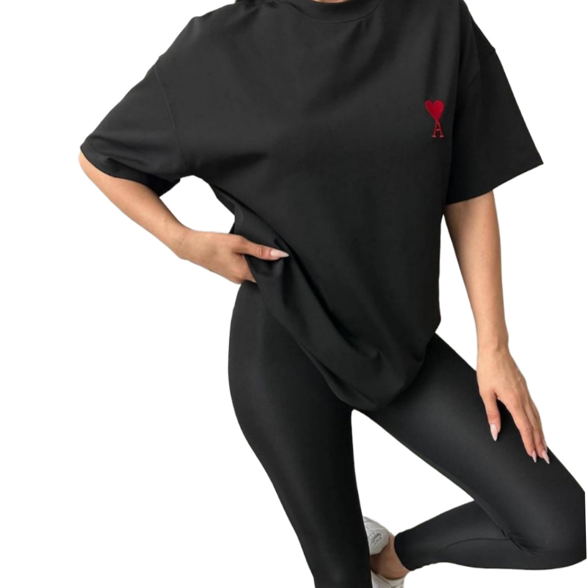 Костюм жіночий (футболка та лосини) кулір+мікродайвінг MOD-1052 (42 - 48 р.) Чорний