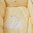Постільний комплект 6 ел Babycentre & Twins Moonlight ванільний, фото 5
