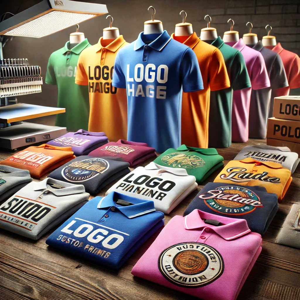 Друк на футболки поло. Нанесення лого на футболки поло (тільки ОПТ від 10шт.)