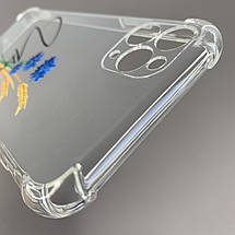 Чохол для iPhone 11 Pro Max чохол з принтом колосків з волошкою з бронь кутами прозорий q08q, фото 4