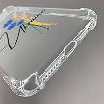 Чохол для iPhone 11 Pro Max чохол з принтом колосків з волошкою з бронь кутами прозорий q08q, фото 3