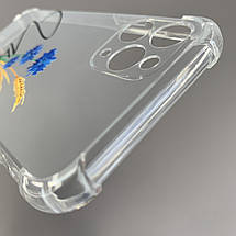 Чохол для iPhone 11 Pro чохол з принтом колосків з волошкою з бронь кутами прозорий q08q, фото 4