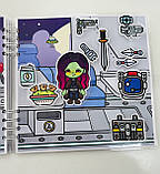 Розвиваюча книжка альбом липучки TOCA BOCA Super Heroes ТОКА БОКА Супергерої, фото 3